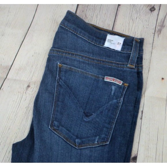 HUDSON Women's Midrise Nico Super Skinny Ankle‎ Jeans SIZE 27 Dark Wash - Picture 1 of 9